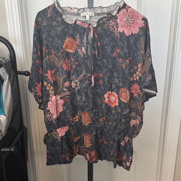 Have Tops - Have Dark Floral Women's Blouse
